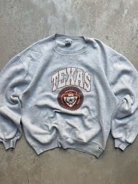 90s Texas Longhorns Vintage Russell Athletic College Mens Crewneck L 24x27